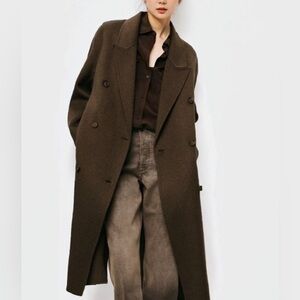 NWT Zara Wool blend double faced double breasted coat